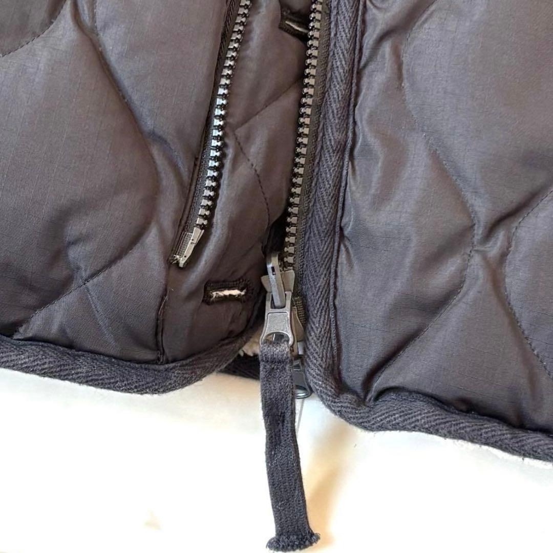 美品　タイオン　ミリタリー リバーシブルクルーネックダウンジャケット　ボア