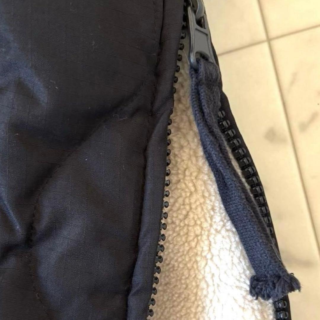 美品　タイオン　ミリタリー リバーシブルクルーネックダウンジャケット　ボア