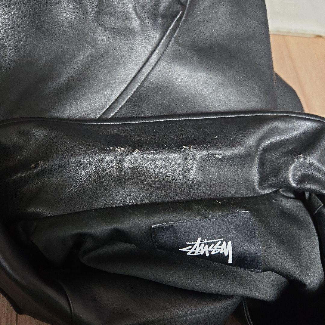 STUSSY　PU革ジャン　レザージャケット　希少　即完売モデル