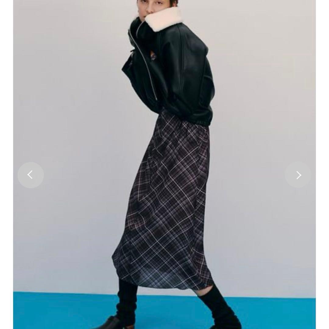 ステンカラーフェイクレザーブルゾン0 ブラックオンライン完売