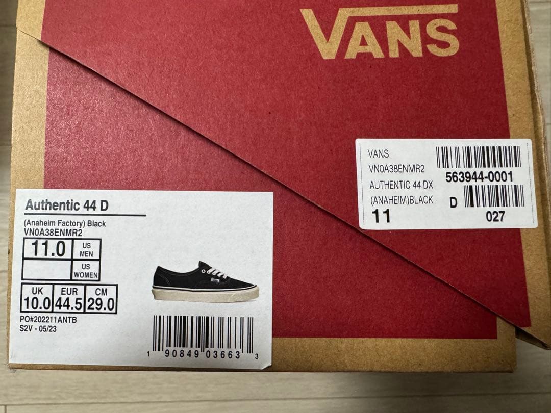 VANS オーセンティック44DXアナハイム　29㎝