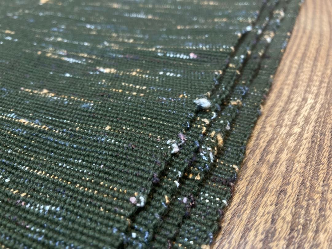 Os626 裂織 名古屋帯 緑