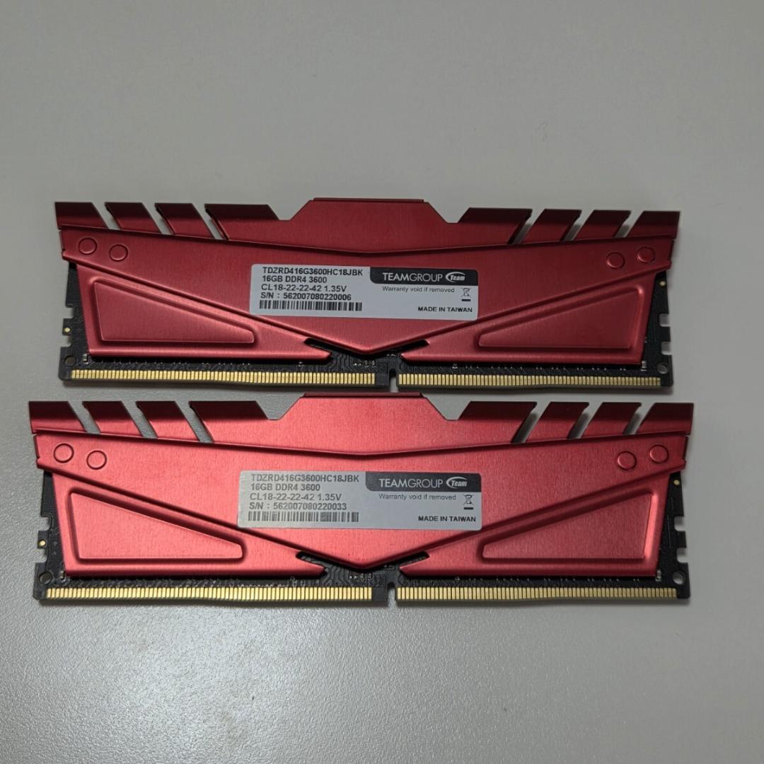 メモリー TeamGroup T-FORCE TLZRD4DDR4 3600 16GB