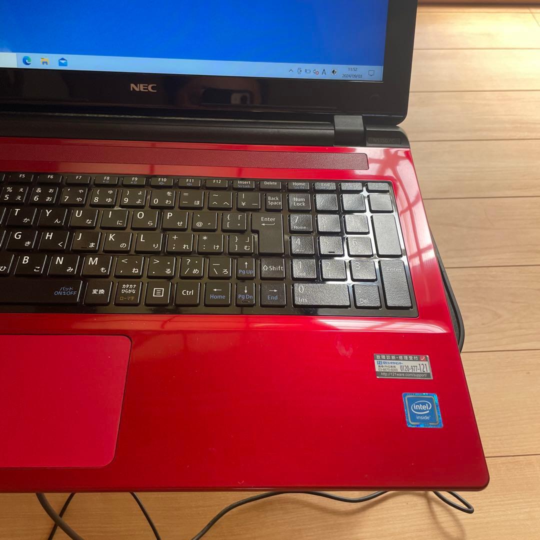 【人気色☆赤】訳ありお買い得✨大容量1TB✨薄型✨NECノートパソコン♪