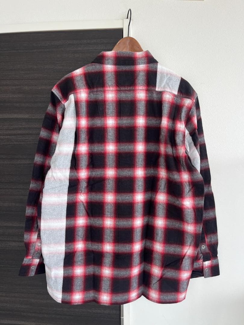 L 新品定価41800円 シークエルSEQUEL NEL CHECK SHIRT