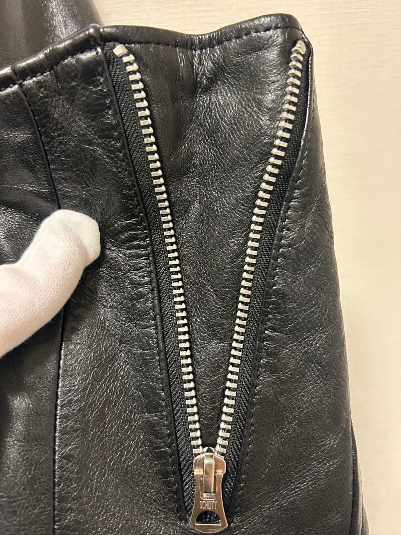 Schott ショットダブルブレスト セミダブルライダースジャケット