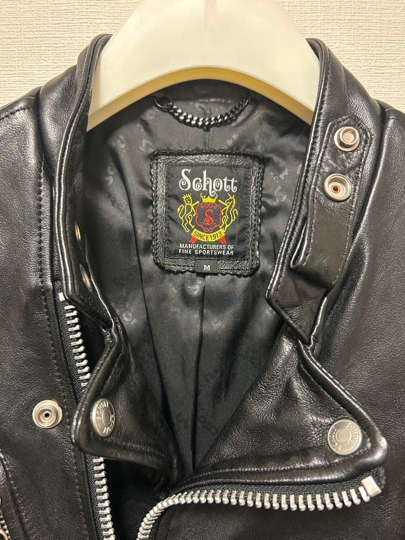 Schott ショットダブルブレスト セミダブルライダースジャケット