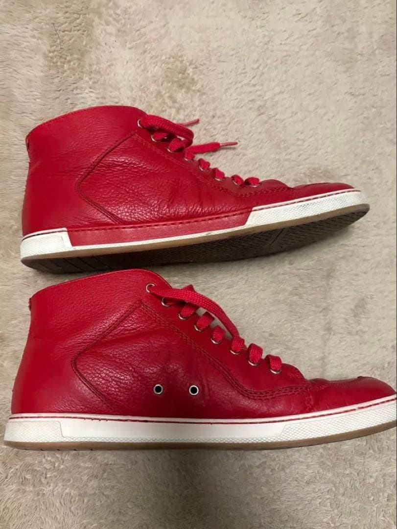 靴 Dior Homme Leather High-Top Sneakers