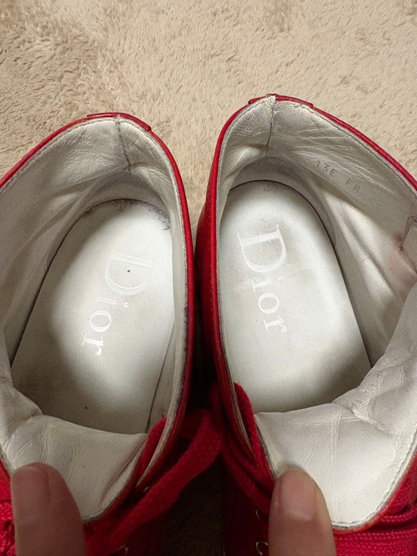 靴 Dior Homme Leather High-Top Sneakers