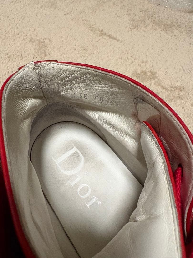 靴 Dior Homme Leather High-Top Sneakers