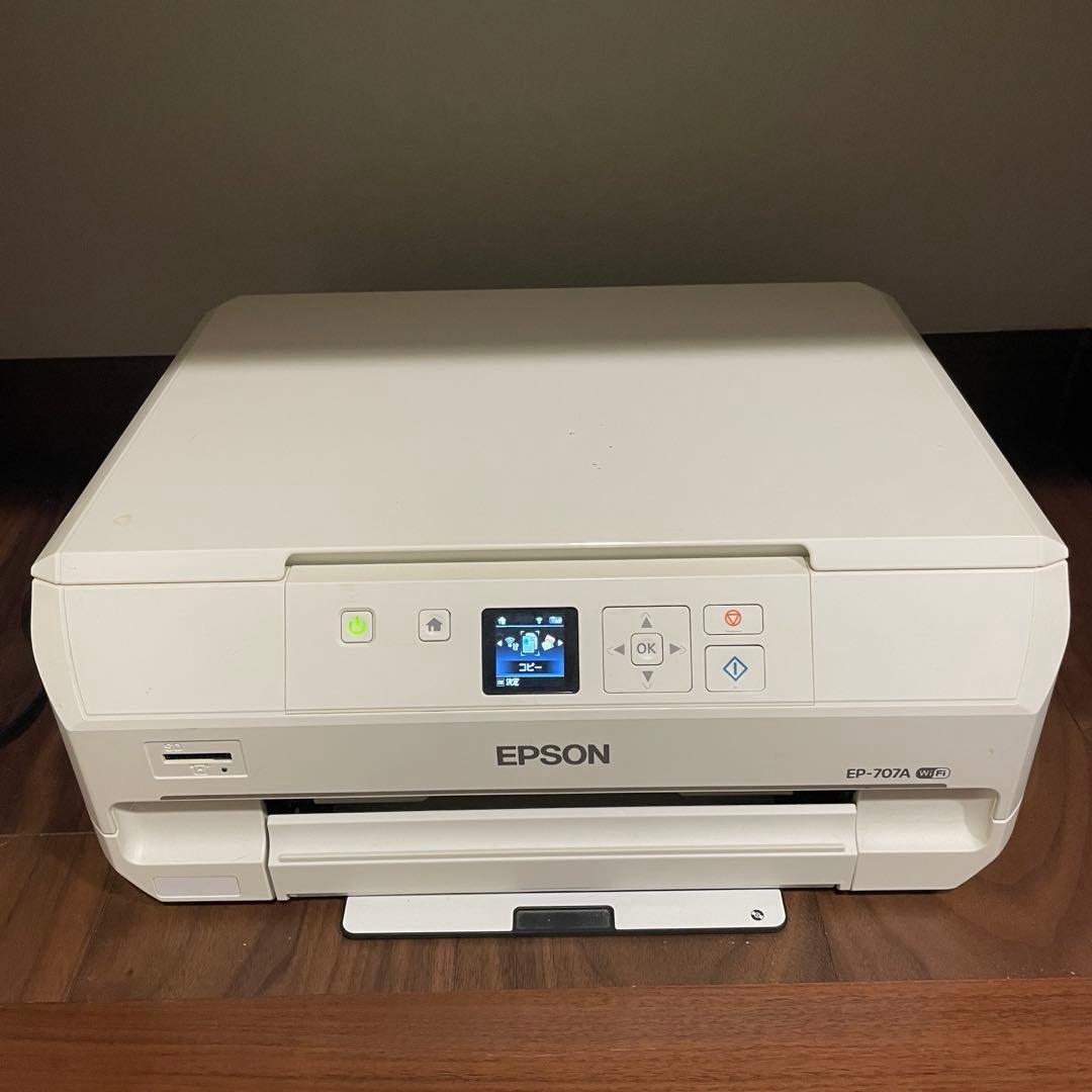 エプソン製インクジェット複合機 EP-707A おまけインク　書類CD完備