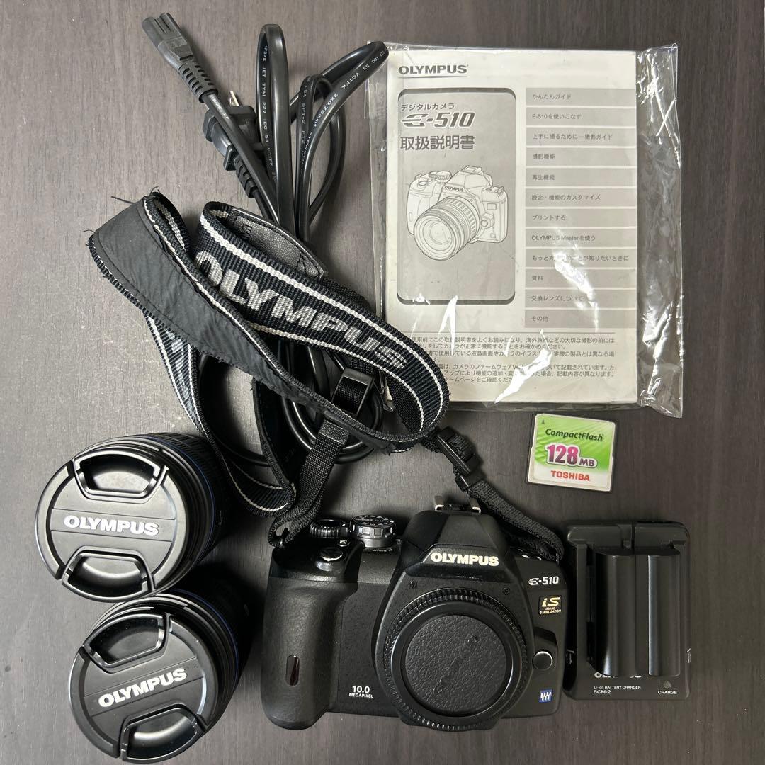 動作確認済 OLYMPUS E-510 標準&望遠ズームレンズ付 オリンパス