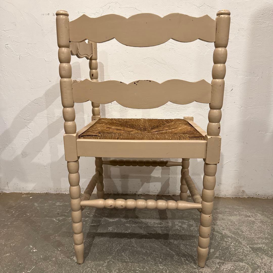 年末年始saleヴィンテージチェア　コーナーチェア　ペイント　藁座面　2