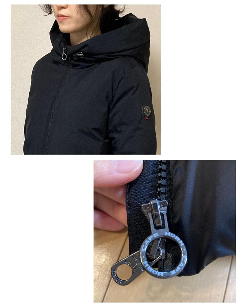 【美品】CAPEHORN カンデラリア 黒 ダウンコート