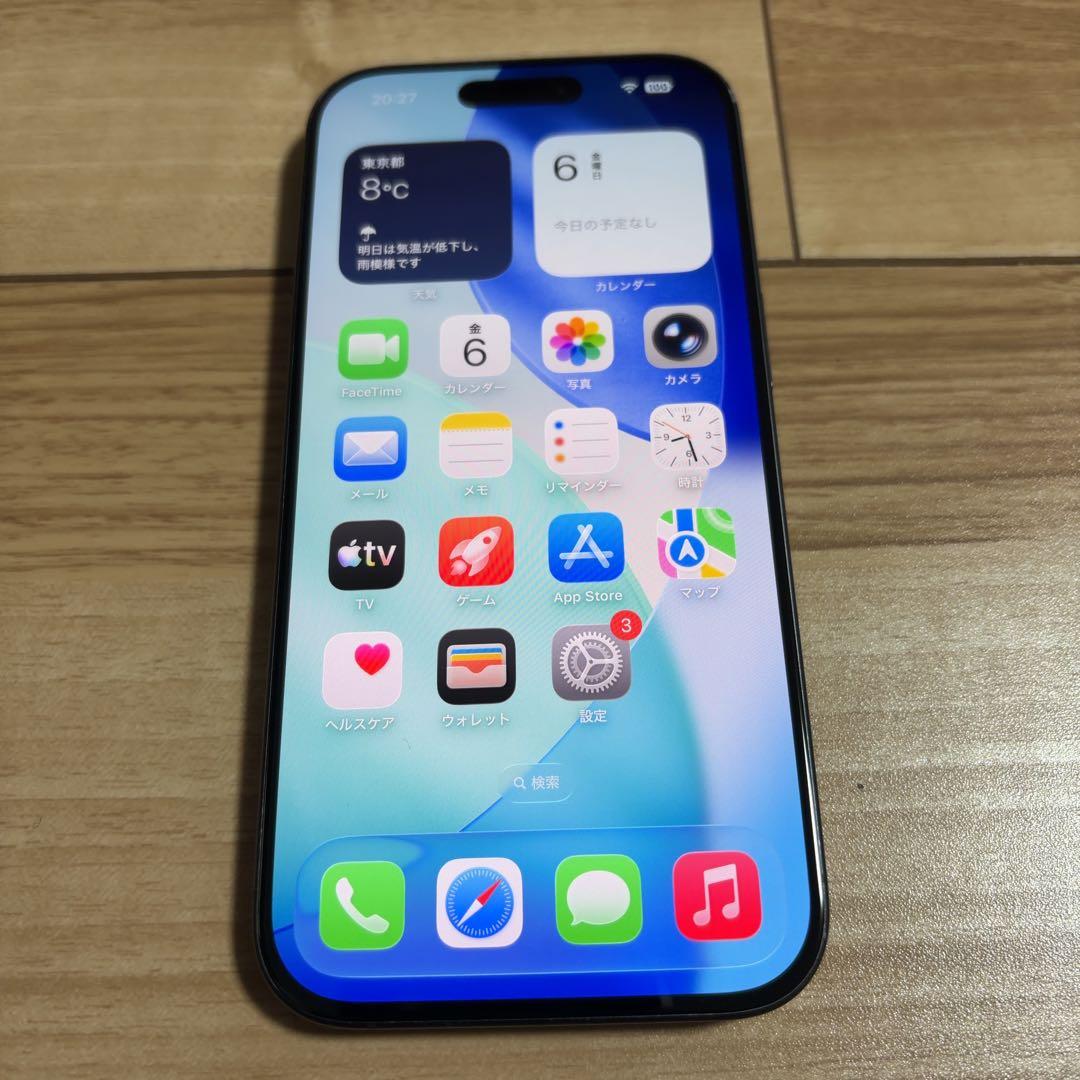 バッテリー100% iPhone17 256GB ブラック