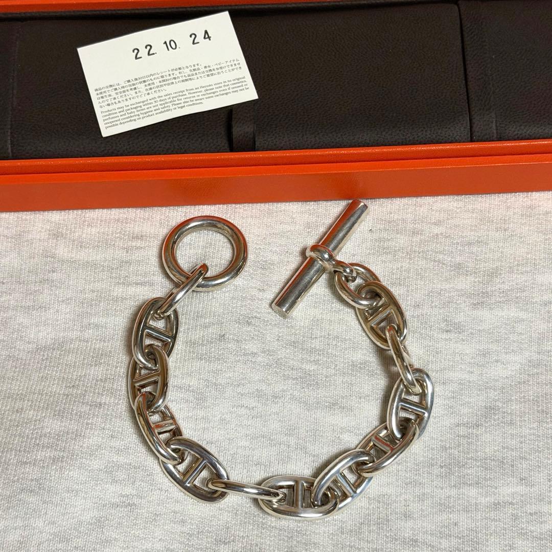 HERMES / エルメス シェーヌダンクル TGM12コマブレスレット