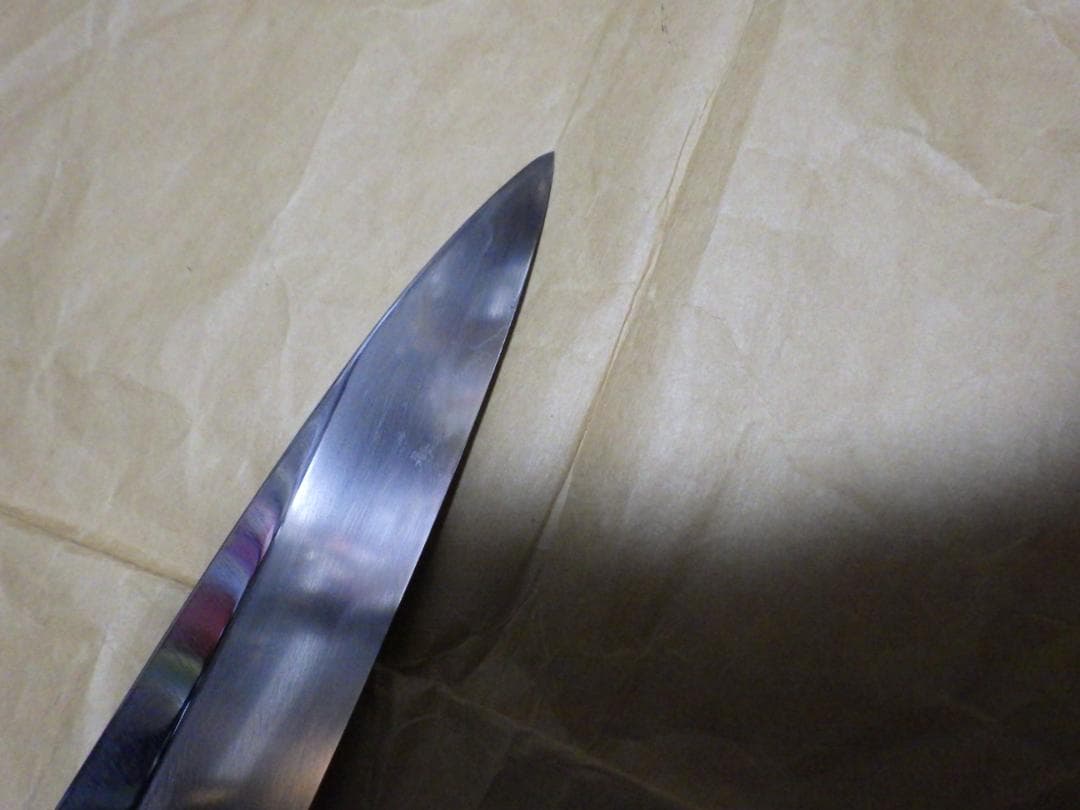 て*虫様 京都/有次★特製/柳刃刺身包丁刃渡尺0寸/白鋼★水牛柄・手研ぎ済み