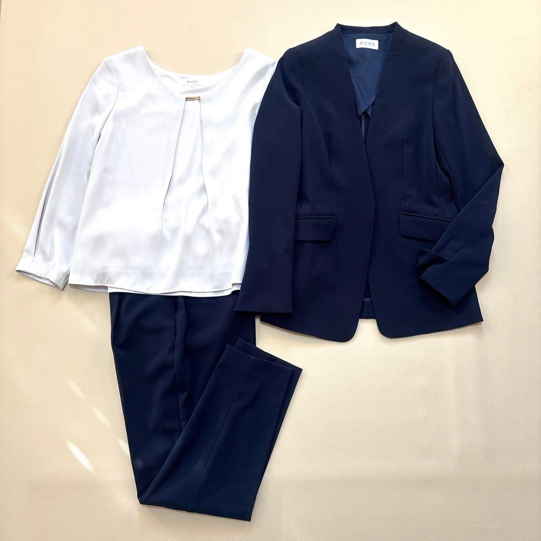 プラステ プレミアムオックスカラーレス 3点セット 洗濯可 ジャケット パンツ