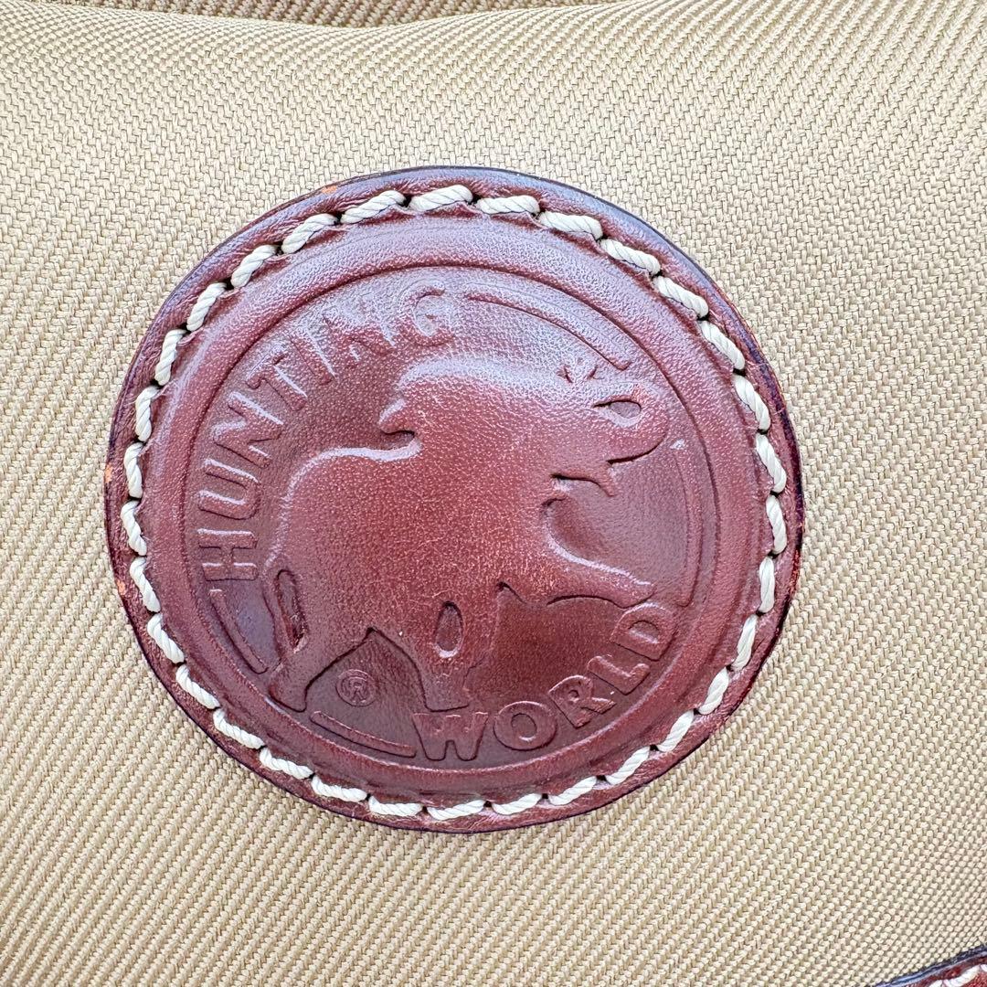 ハンティングワールド ボストンバッグ カーキ ブラウン 0712-S6503t