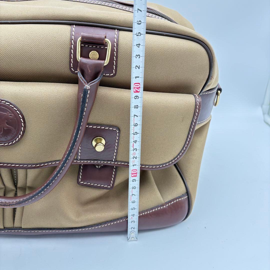 ハンティングワールド ボストンバッグ カーキ ブラウン 0712-S6503t