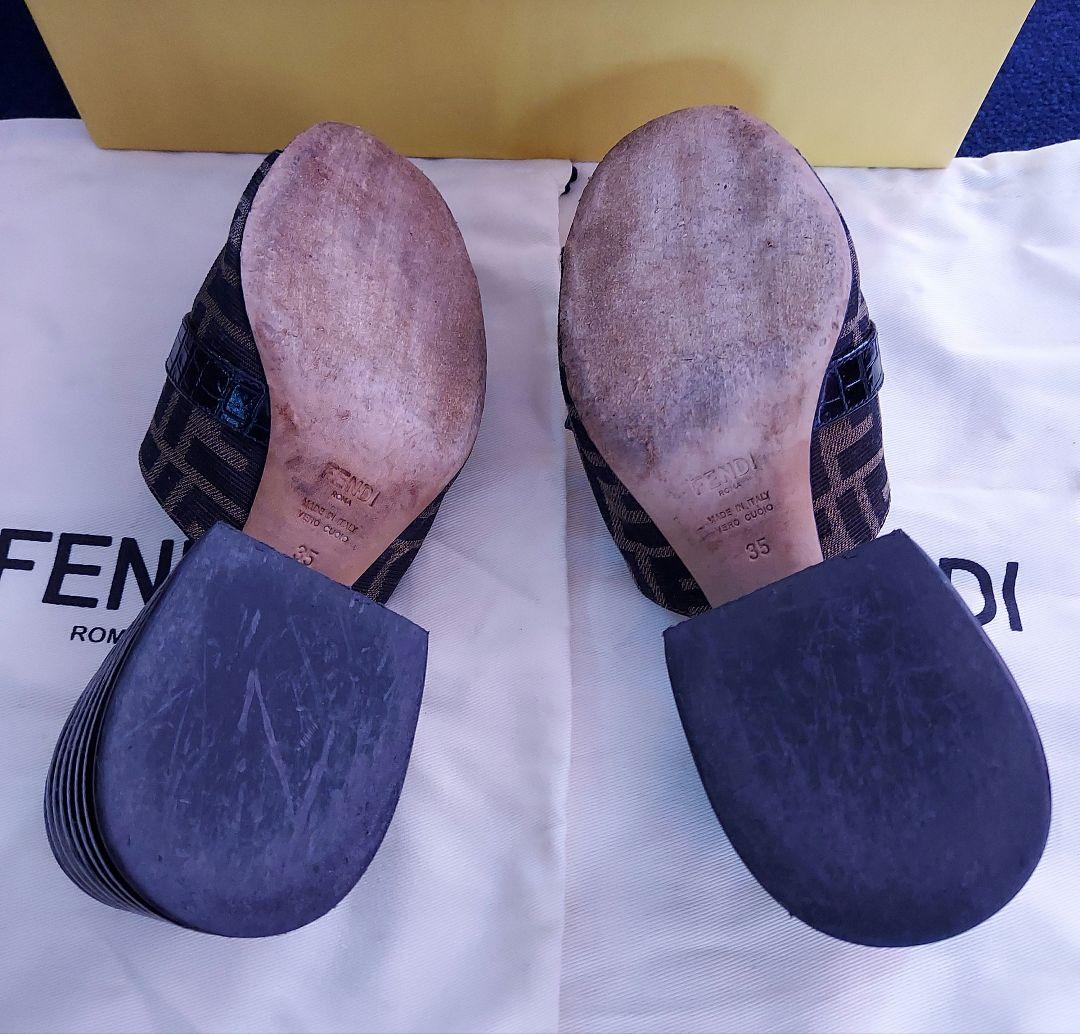 FENDIズッカ柄ミュール