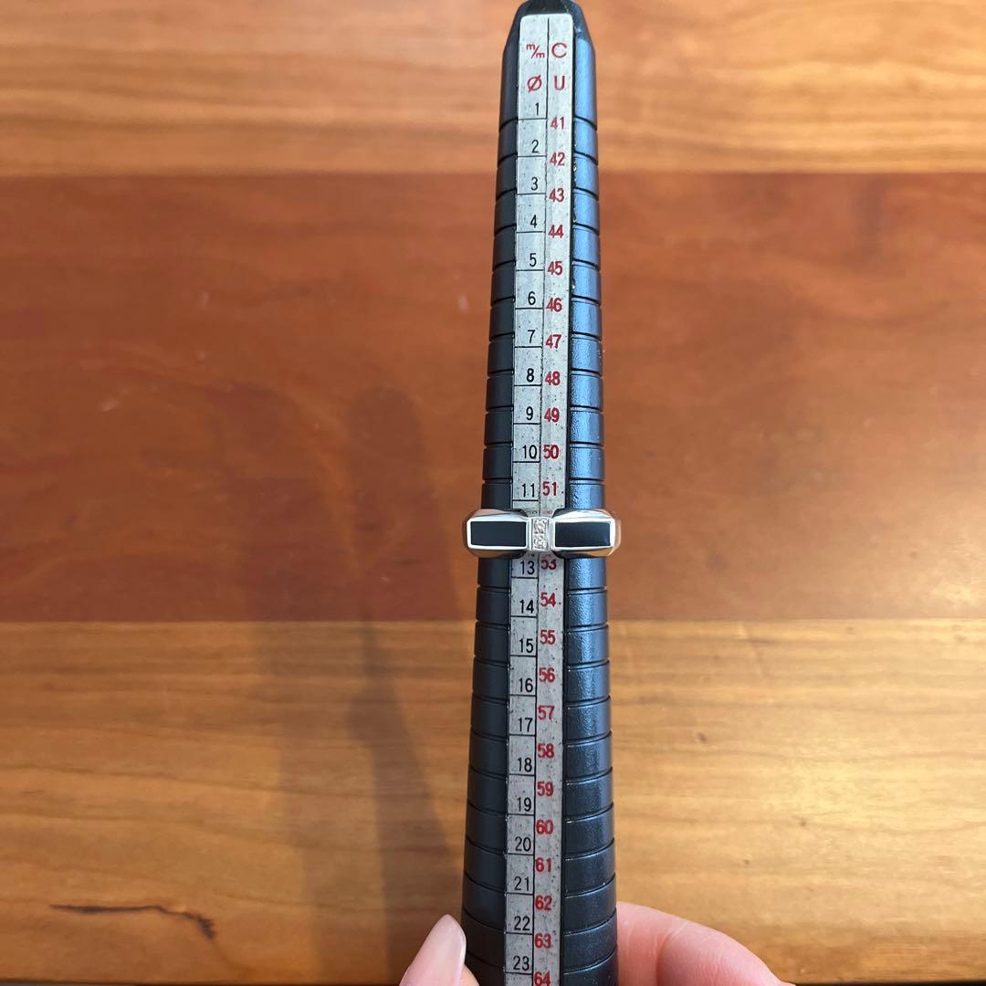 プラチナオニキスダイヤモンドリング　約12.5号