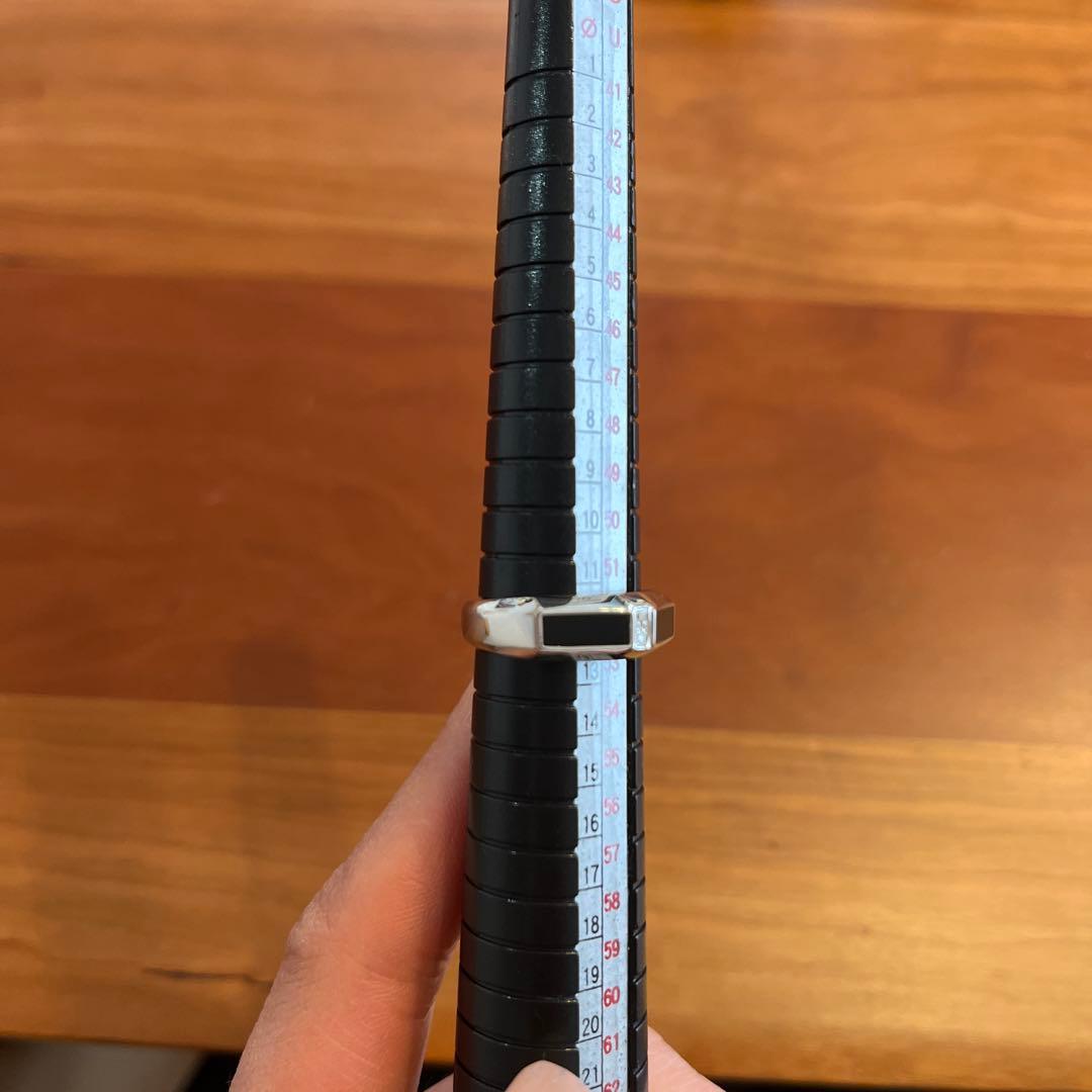 プラチナオニキスダイヤモンドリング　約12.5号