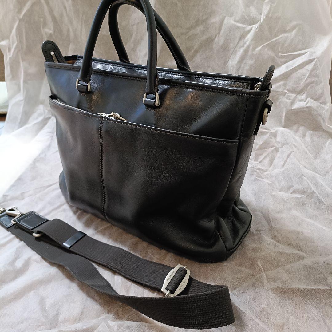 値下げ可☆極美品☆エルゴポック　レザー ビジネスバッグ　 A4収納 2way