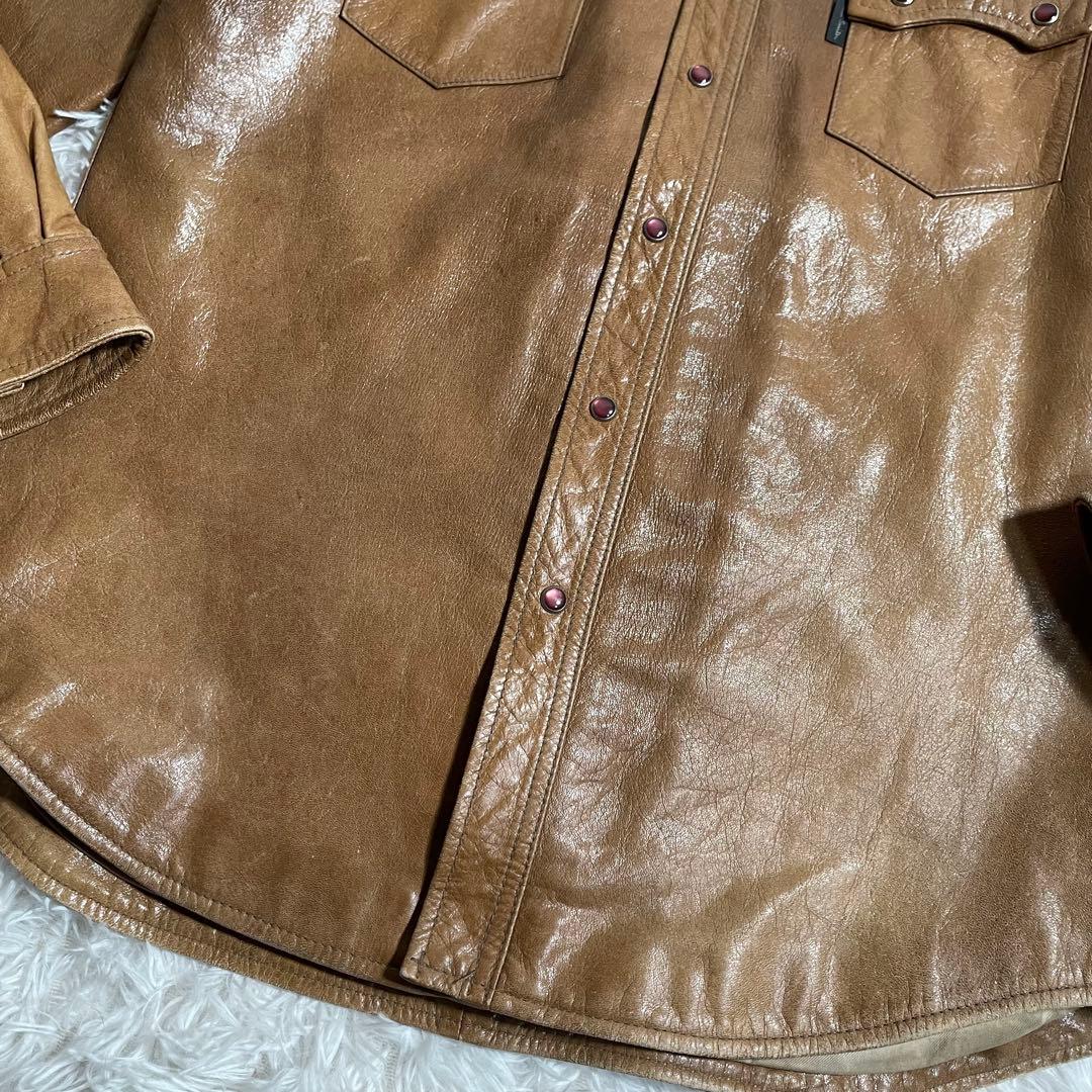 ポールスミス レッドイヤー ラムレザー シャツ ジャケット