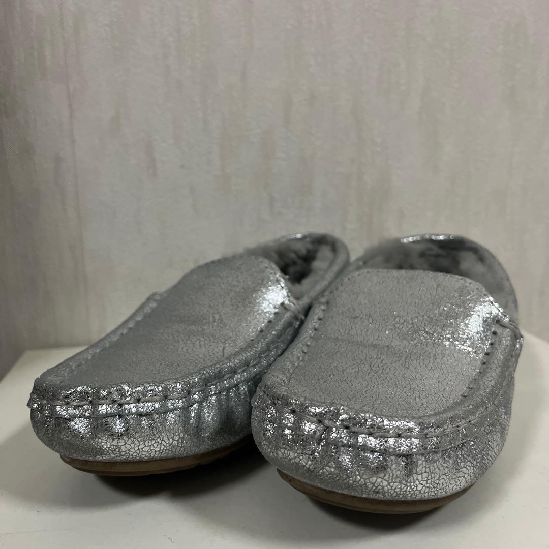 別注　レア　EMU Australia シルバー ファー モカシン　ムートン