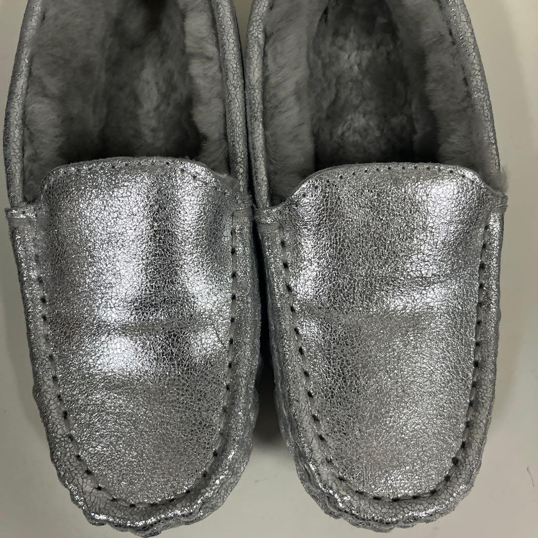 別注　レア　EMU Australia シルバー ファー モカシン　ムートン
