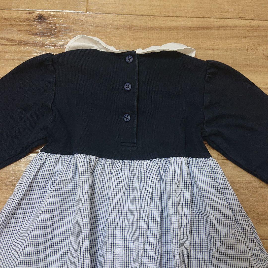 ファミリア テリア 刺繍 ワンピース 90