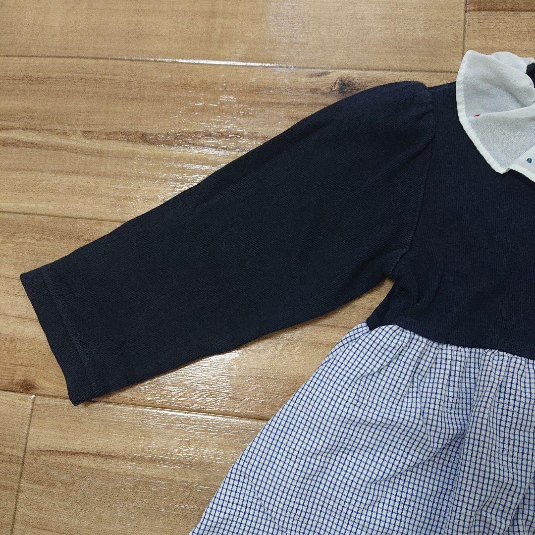 ファミリア テリア 刺繍 ワンピース 90