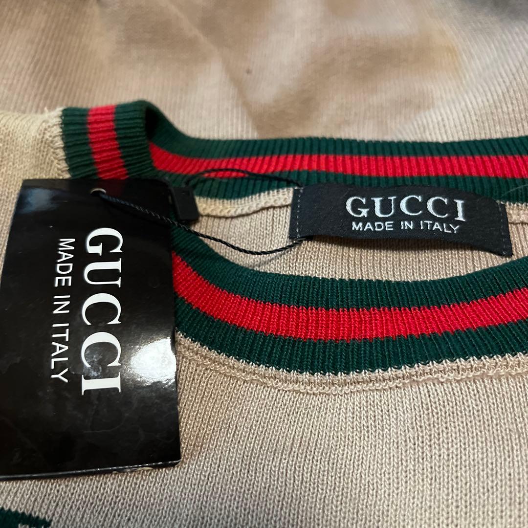 GUCCI ベージュ 半袖ニット
