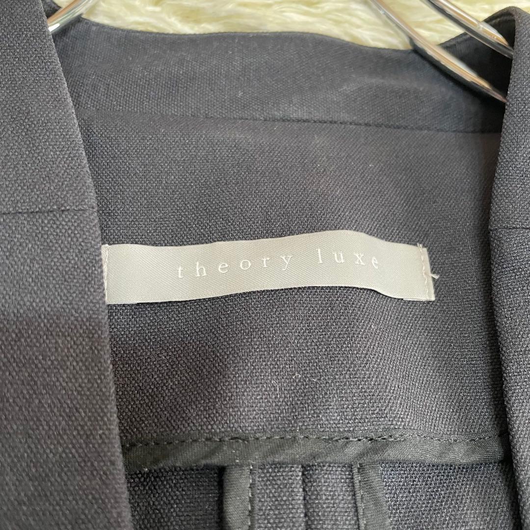 極美品 theory luxe ノーカラージャケット パンツスーツ セットアップ