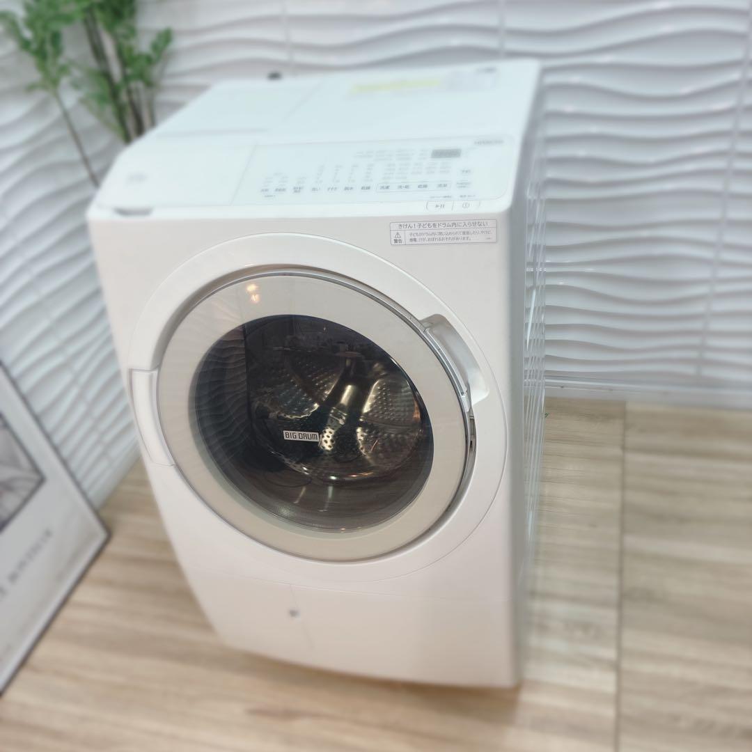 大阪府神戸市配達料無料！動作保証5ヶ月◇2023年◇日立◇ドラム式洗濯機12kg