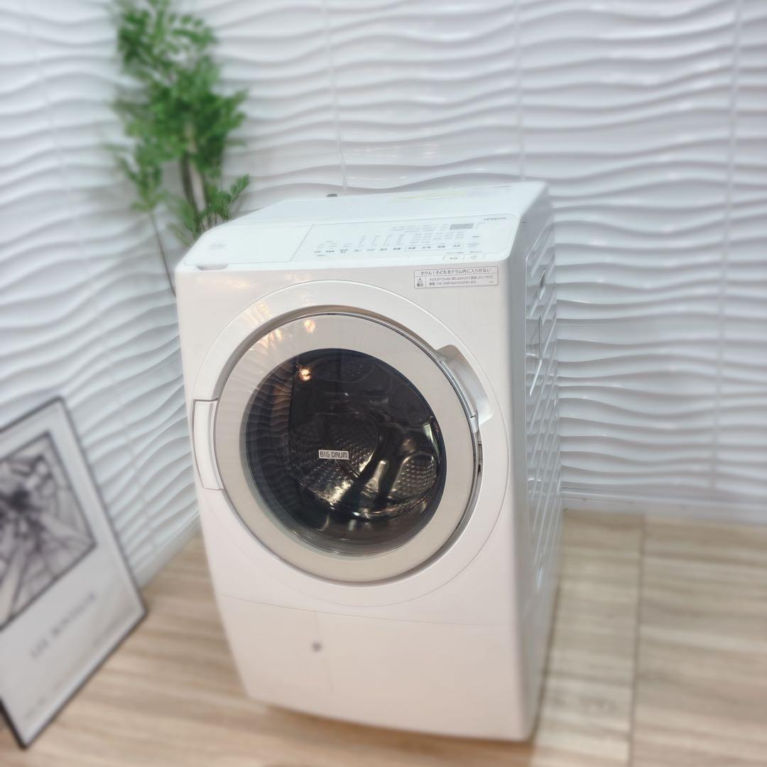 大阪府神戸市配達料無料！動作保証5ヶ月◇2023年◇日立◇ドラム式洗濯機12kg