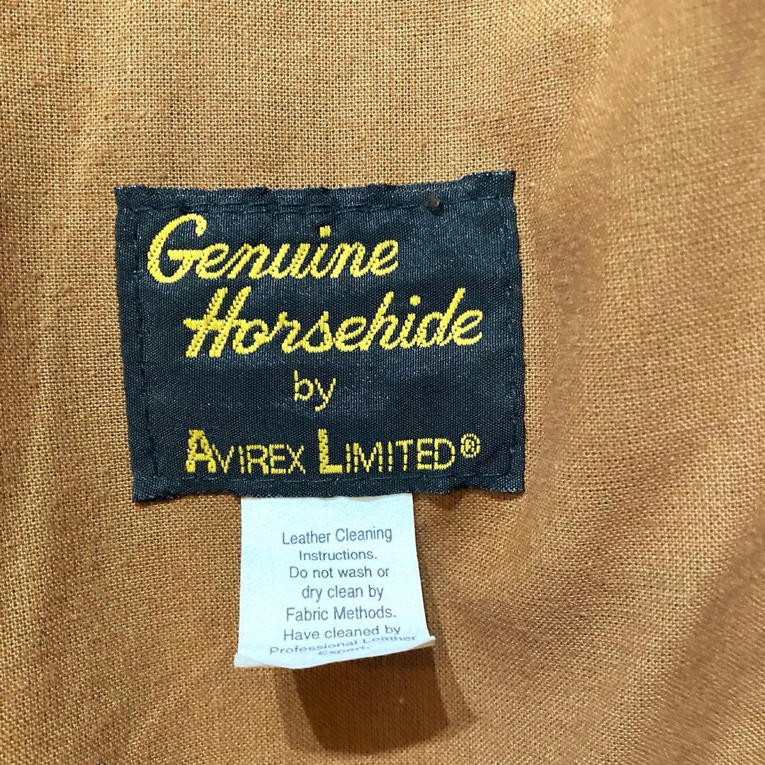 【良品AVIREX】A-2 MADE IN USA 馬革 L相当ダークブラウン
