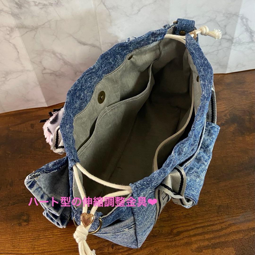 c*o様 コヤンイサムチョン デニムリメイク【フリルバッグ】トートバッグ ハンド