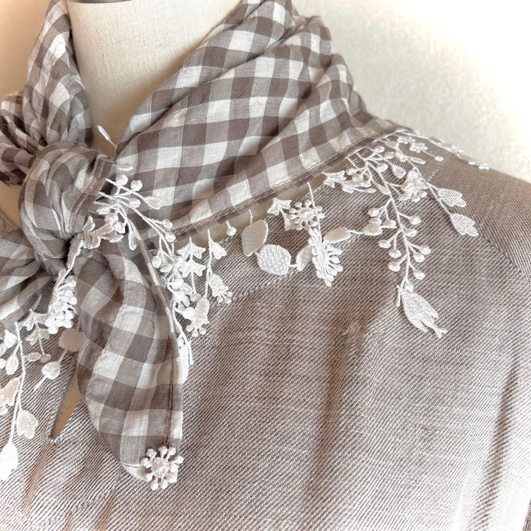 なっちゃん大好きママおまとめ。 ギンガムチェックのレースいっぱいスカーフ。