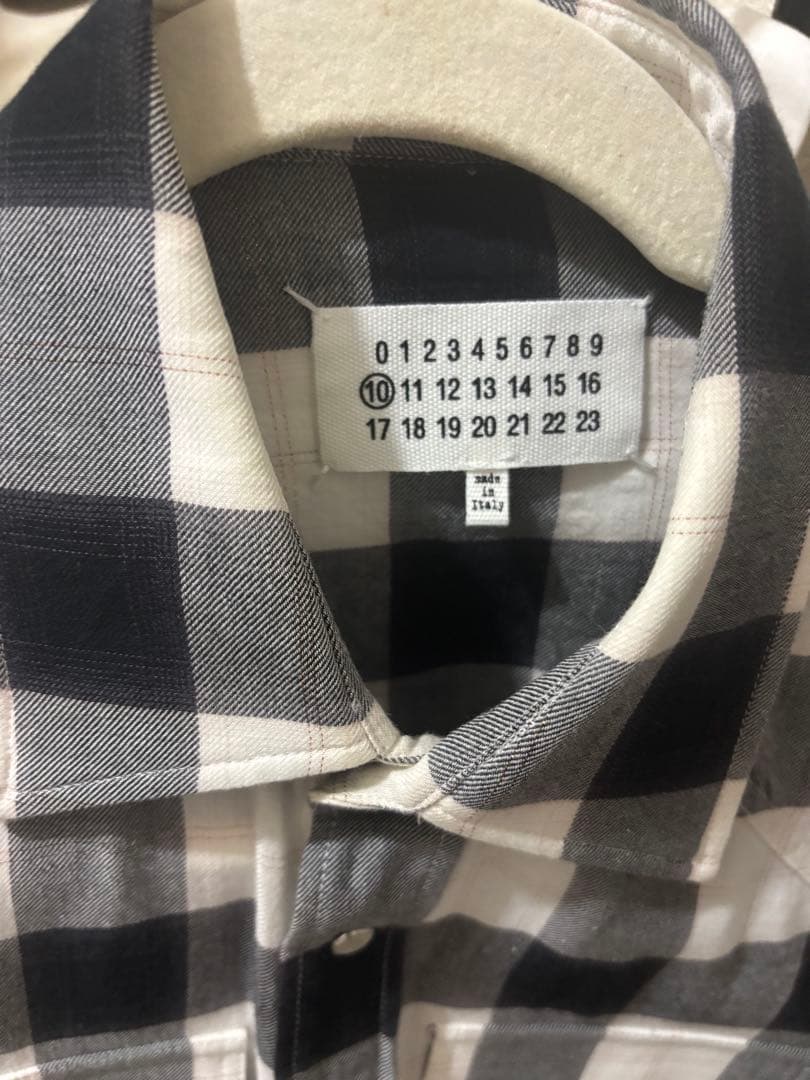 MARGIELA 2016s シャドーチェック ウエスタンシャツ