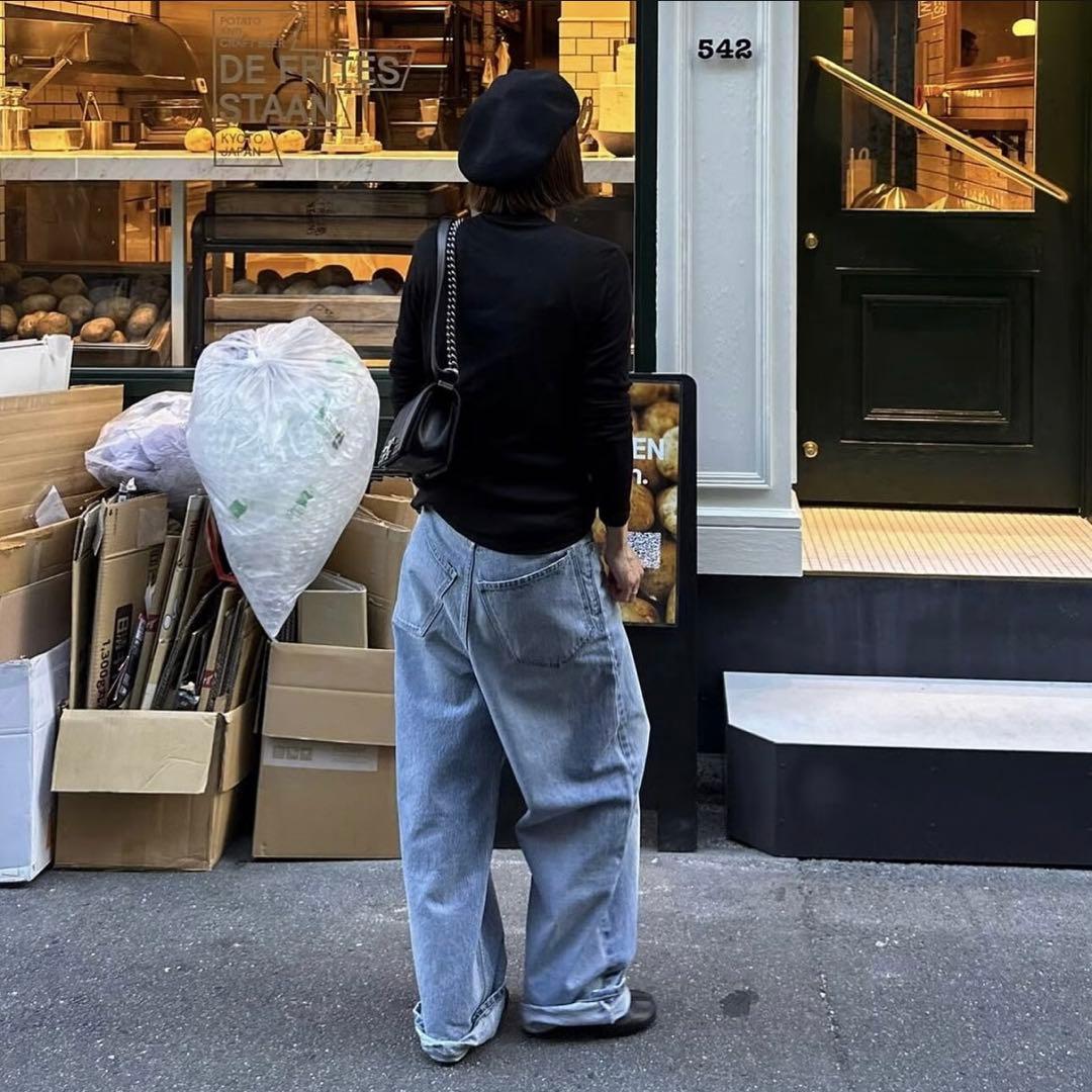 a*i様 ok.soon オクスン original wide denim bl