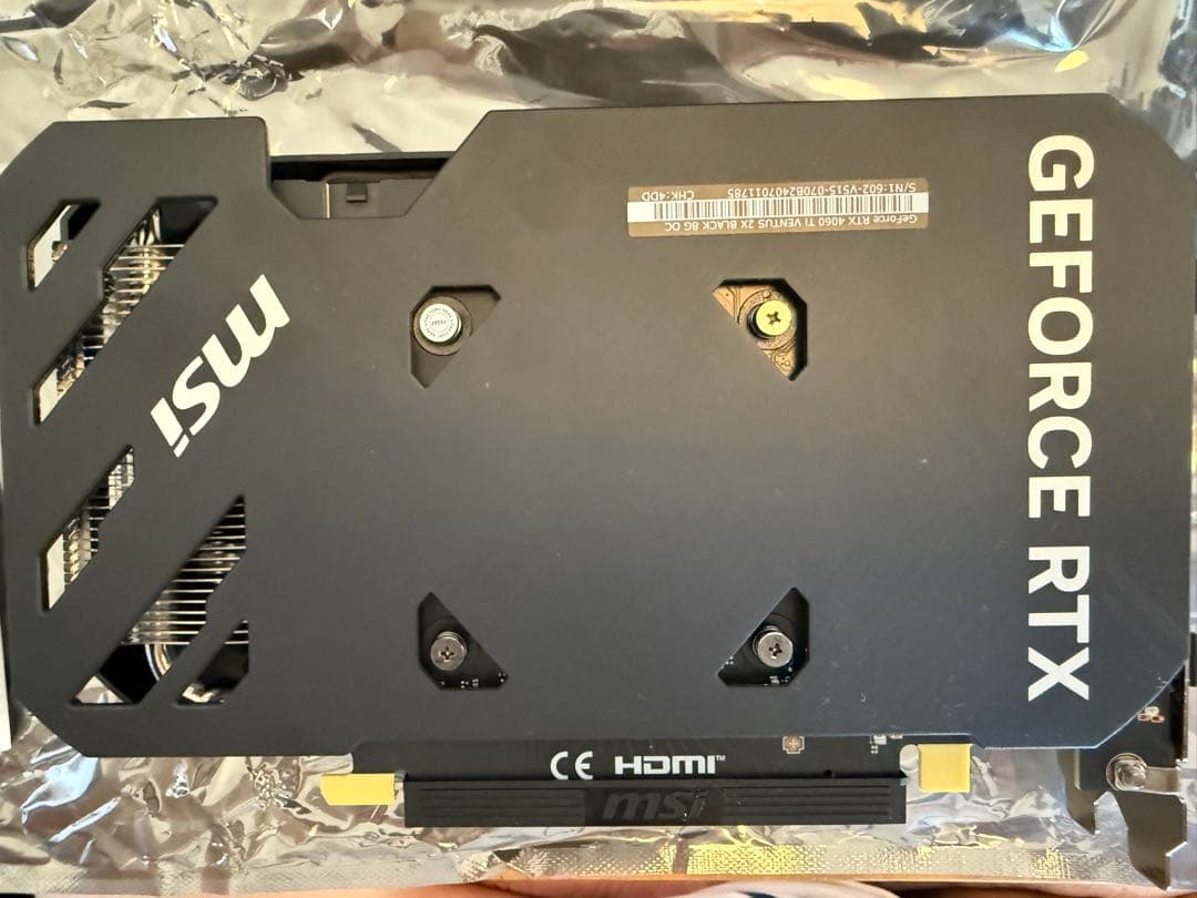 【超美品】MSI GeForce RTX 4060 Ti Ventus 2X