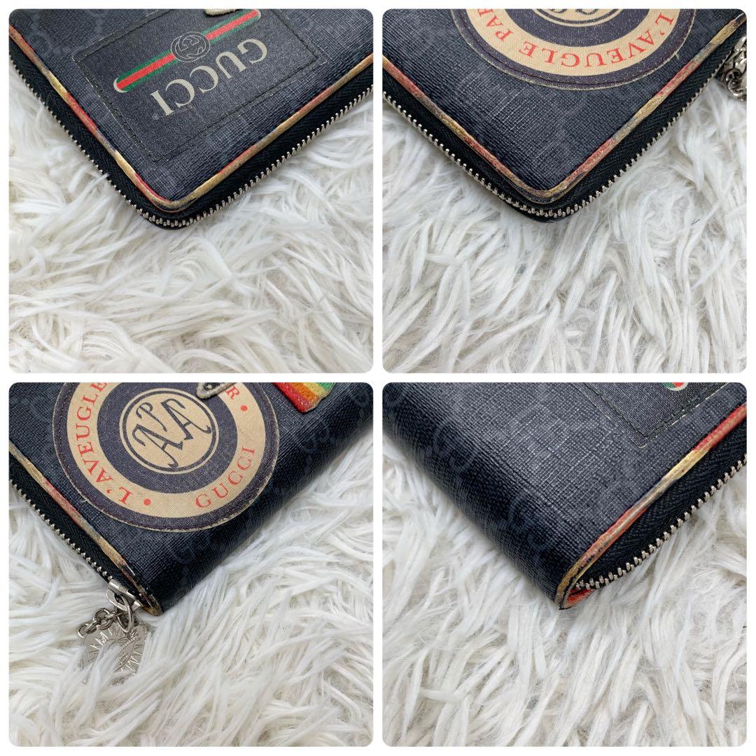 【✨希少✨】グッチ ナイト クーリエ ラウンドジップウォレット 長財布 ブラック