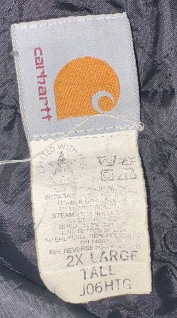 Carhartt 2XL アクティブジャケット フェード 80's 企業 緑