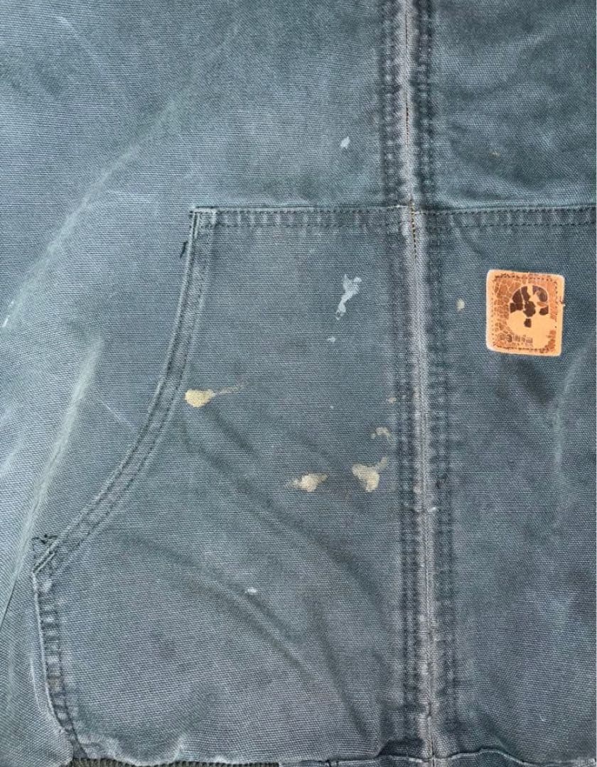 Carhartt 2XL アクティブジャケット フェード 80's 企業 緑