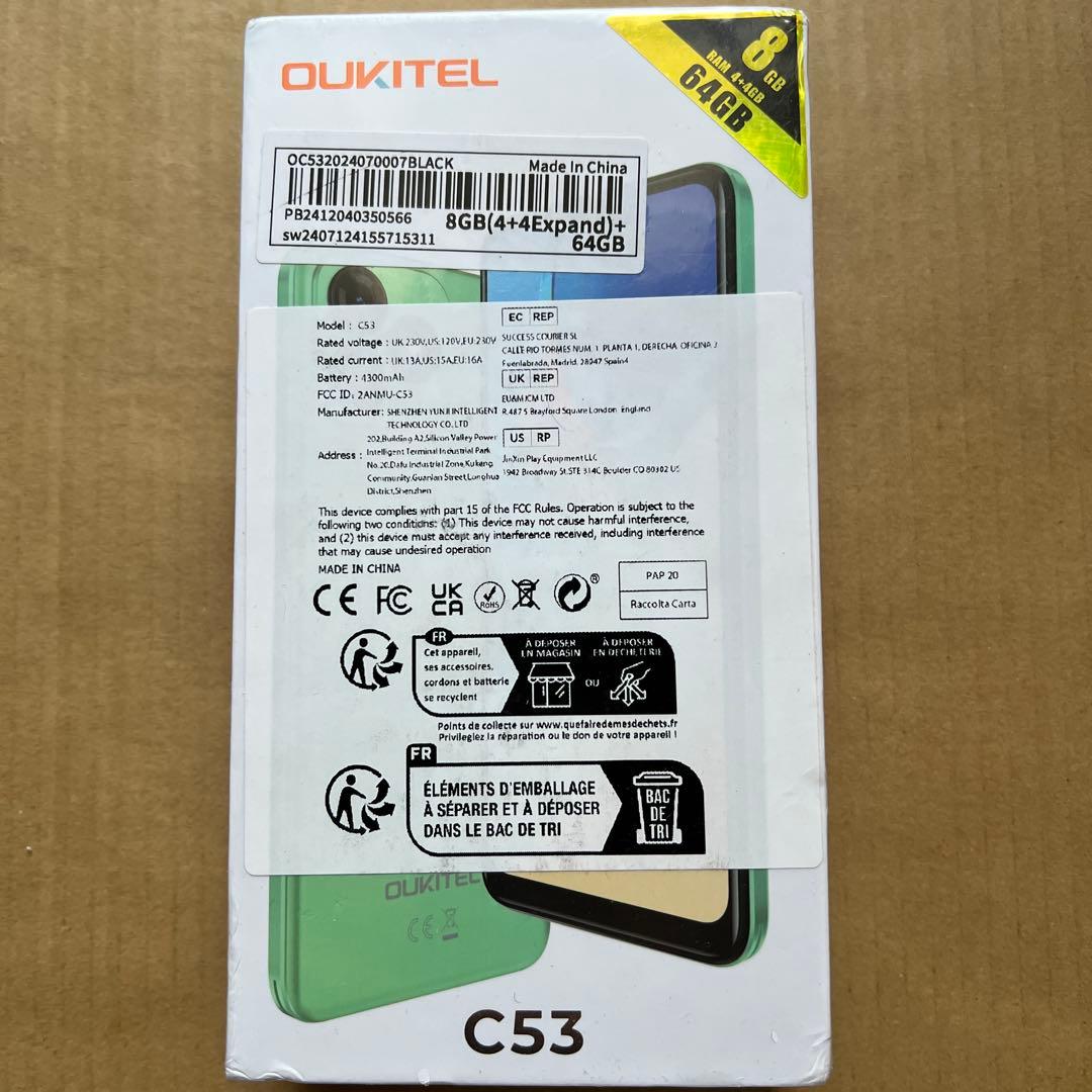 スマートフォン本体 OUKITEL C53 8GB/64GB