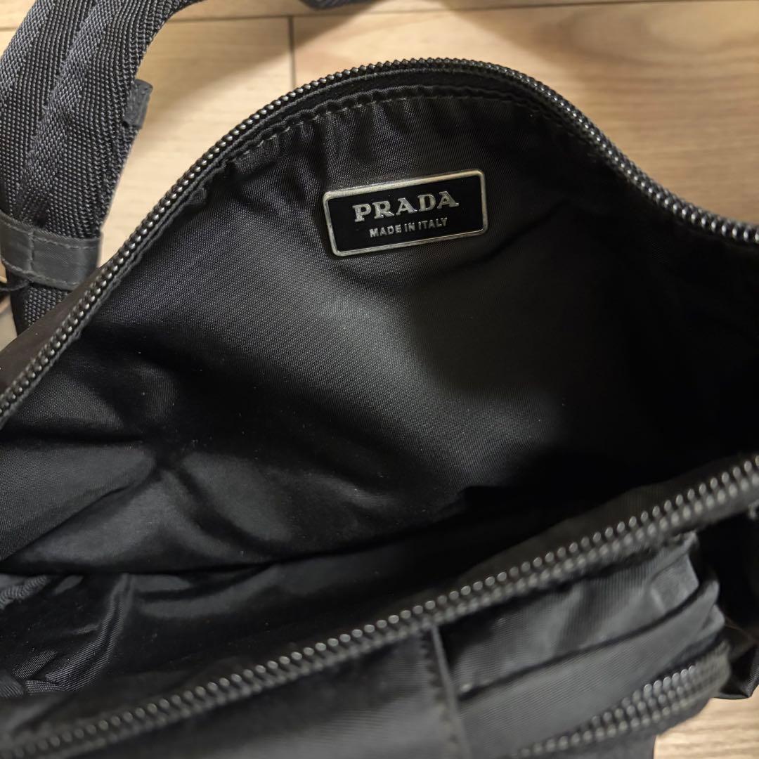 PRADA ブラック ナイロン ボディバッグ ウエストポーチ プラダ
