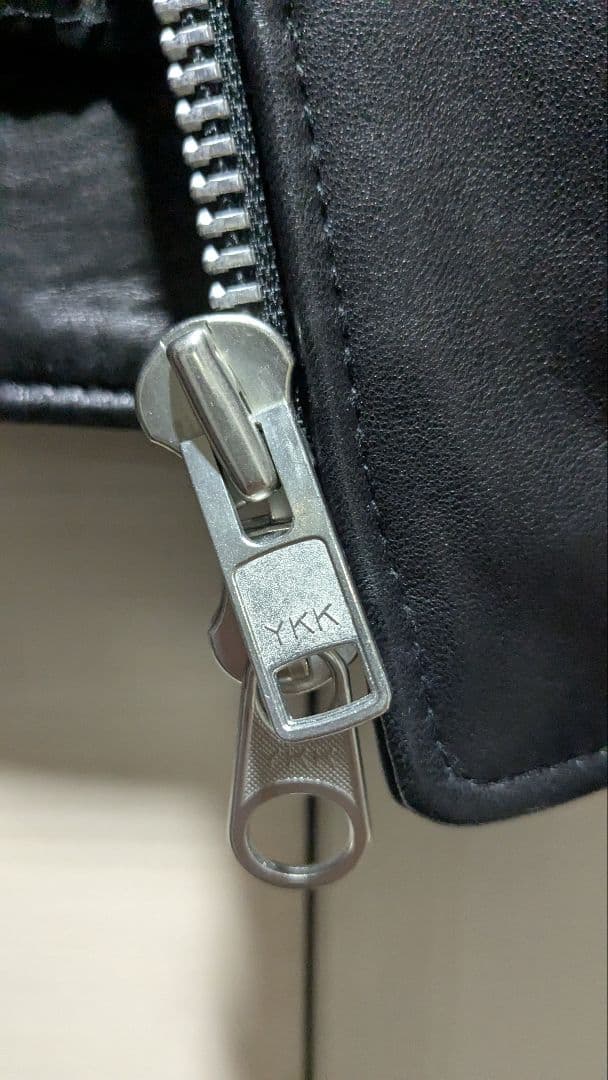 deicy　ラム革 シングルライダースジャケット ショート丈　ブラック