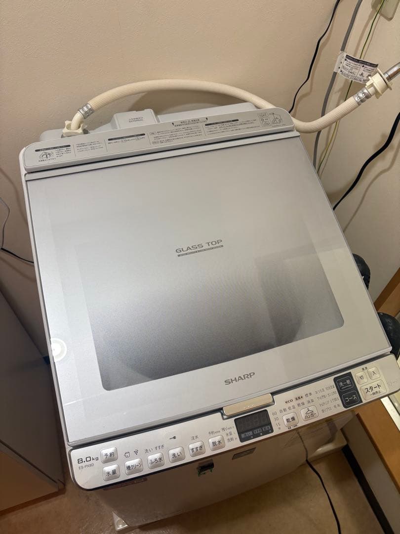 SHARP 乾燥機機能付き洗濯機　8kg ES-PX8D